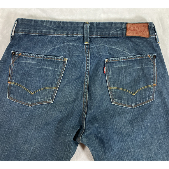Levis RED Collection Low Trouser Boot Cut Medium Wash Jeans 34 X 30 Rare Women’s - Picture 5 of 16